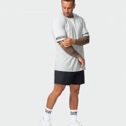 Budget ๐ Muscle Nation Exceptional Dual Tee - Light Grey Marl ๐ฅ 15 Muscle Nation Exceptional Dual Tee - Light Grey Marl