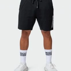 Muscle Nation Mens Laid Back Shorts - Black