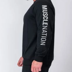 Muscle Nation Lightweight Long Sleeve - Black Winter