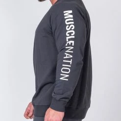 Muscle Nation Lightweight Long Sleeve - Charcoal