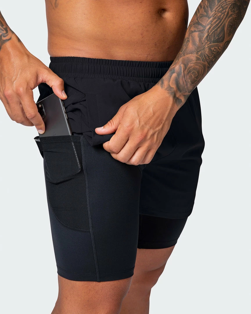 Budget โค๏ธ Muscle Nation Max Distance Shorts - Black ๐ 4 Muscle Nation Max Distance Shorts - Black