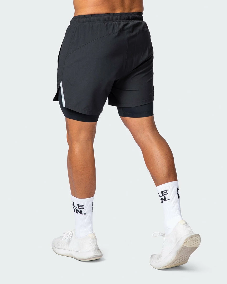 Budget โค๏ธ Muscle Nation Max Distance Shorts - Black ๐ 8 Muscle Nation Max Distance Shorts - Black