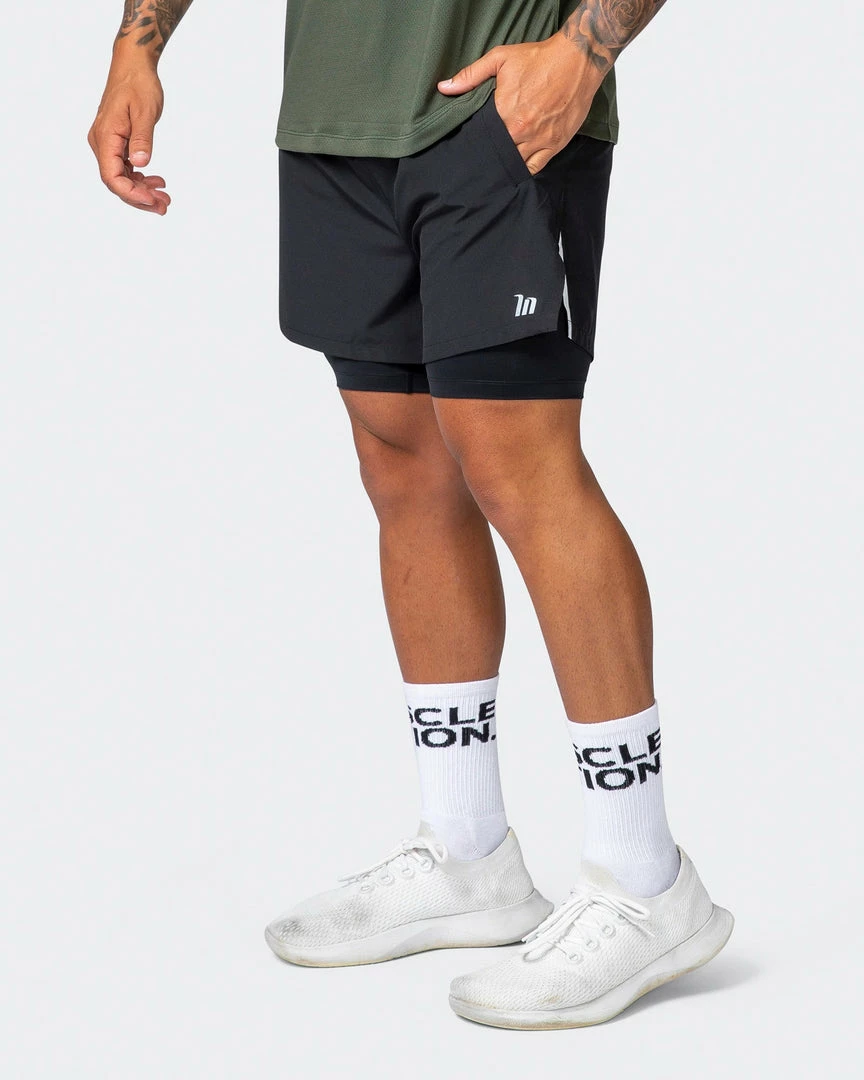 Budget โค๏ธ Muscle Nation Max Distance Shorts - Black ๐ 10 Muscle Nation Max Distance Shorts - Black