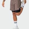 Outlet 👏 Muscle Nation Max Distance Shorts - Dark Taupe ✨ 1 Muscle Nation Max Distance Shorts - Dark Taupe