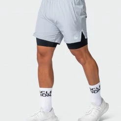 Muscle Nation Max Distance Shorts - Quiet Grey