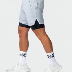Muscle Nation Max Distance Shorts - Quiet Grey