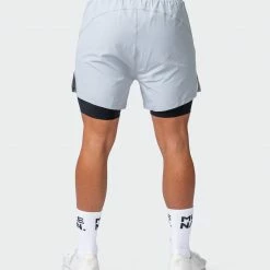 Muscle Nation Max Distance Shorts - Quiet Grey