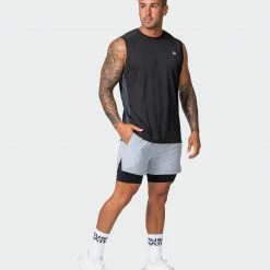 Muscle Nation Max Distance Shorts - Quiet Grey