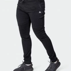 Muscle Nation Winter Moto Tapered Joggers - Black
