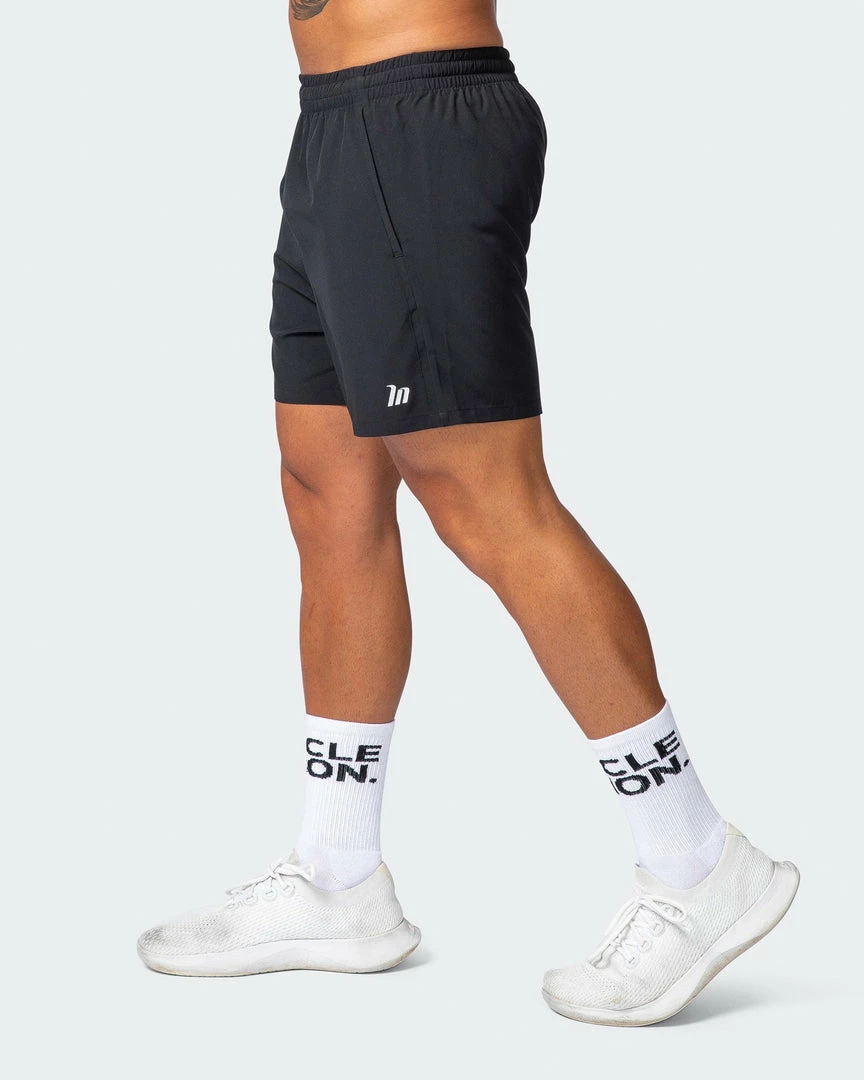 Flash Sale ✨ Muscle Nation New Heights 4" Shorts - Black ✨ 6 Muscle Nation New Heights 4" Shorts - Black