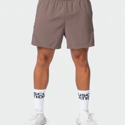 Muscle Nation New Heights 4" Shorts - Dark Taupe