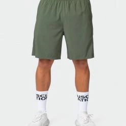 Muscle Nation New Heights 7" Shorts - Dark Khaki 30% EOFY SALE