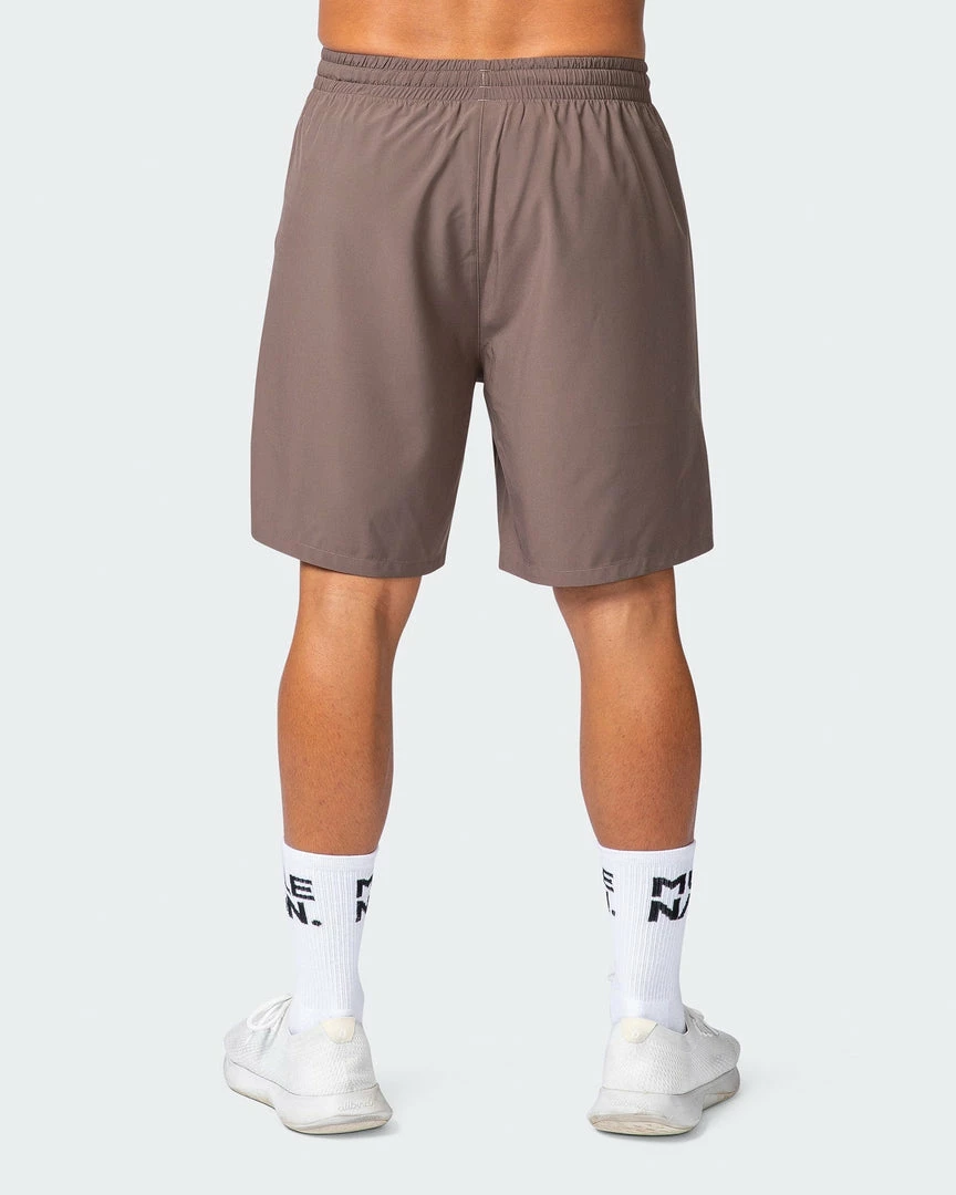 Hot Sale ⌛ Muscle Nation 30% EOFY SALE New Heights 7" Shorts - Dark Taupe 🔥 8 Muscle Nation 30% EOFY SALE New Heights 7" Shorts - Dark Taupe