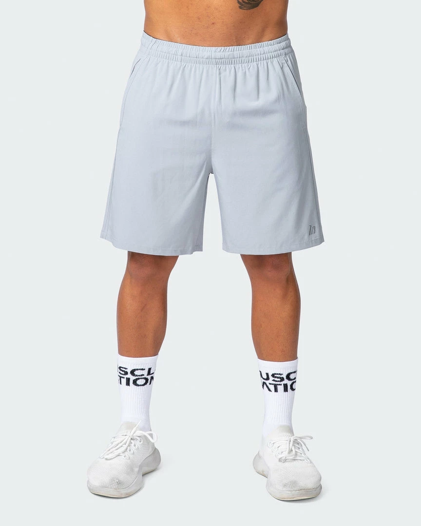 New ๐งจ Muscle Nation New Heights 7" Shorts - Quiet Grey ๐ 4 Muscle Nation New Heights 7" Shorts - Quiet Grey