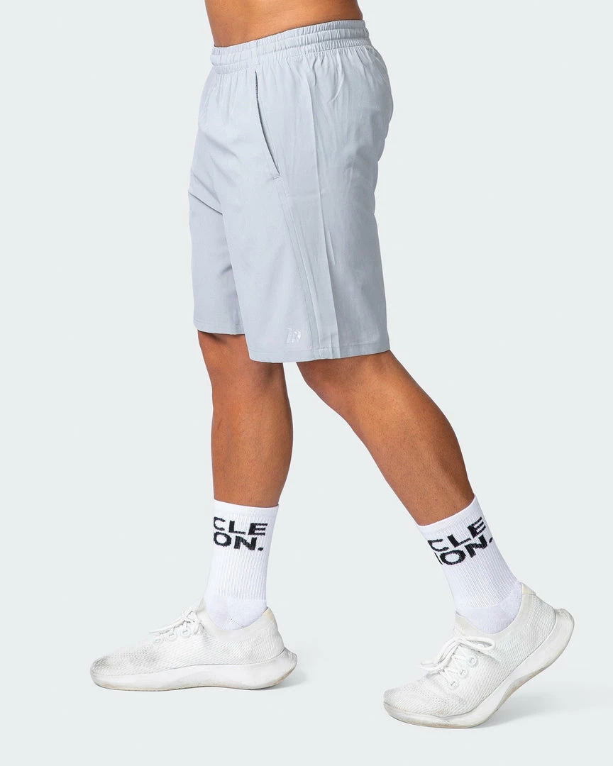 New ๐งจ Muscle Nation New Heights 7" Shorts - Quiet Grey ๐ 6 Muscle Nation New Heights 7" Shorts - Quiet Grey