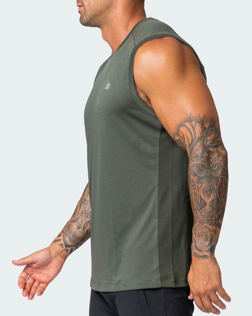 Coupon 🎁 Muscle Nation New Heights Running Tank - Dark Khaki 😉 6 Muscle Nation New Heights Running Tank - Dark Khaki