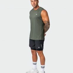 Coupon 🎁 Muscle Nation New Heights Running Tank - Dark Khaki 😉 15 Muscle Nation New Heights Running Tank - Dark Khaki