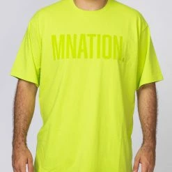 Muscle Nation Oversized Tonal Tee - Acid Lime