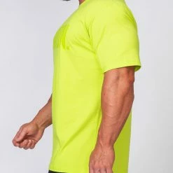 Muscle Nation Oversized Tonal Tee - Acid Lime