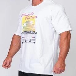 Flash Sale ⭐ Muscle Nation Mens Oversized Vintage Tee - Lambo 🔥 11 Muscle Nation Mens Oversized Vintage Tee - Lambo
