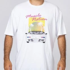 Flash Sale ⭐ Muscle Nation Mens Oversized Vintage Tee - Lambo 🔥 14 Muscle Nation Mens Oversized Vintage Tee - Lambo