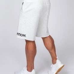 Muscle Nation Relaxed Shorts - White Marl Mens