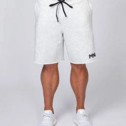 Muscle Nation Relaxed Shorts - White Marl Mens