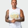 Muscle Nation Retro Vibes Vintage Tank - Washed White Mens