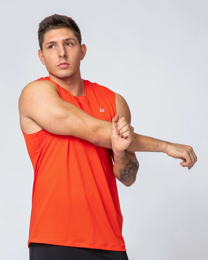 Cheap 😀 Muscle Nation Mens Running Tank - Infrared 😍 2 Muscle Nation Mens Running Tank - Infrared