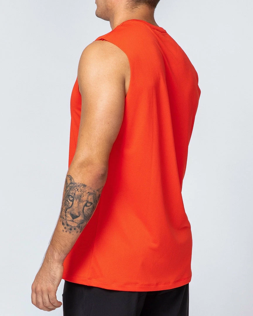 Cheap 😀 Muscle Nation Mens Running Tank - Infrared 😍 7 Muscle Nation Mens Running Tank - Infrared