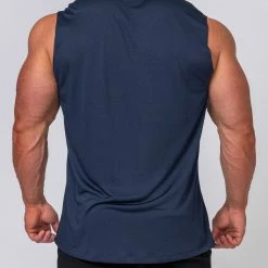 Flash Sale โญ Muscle Nation Running Tank - Navy ๐ฅ 10 Muscle Nation Running Tank - Navy
