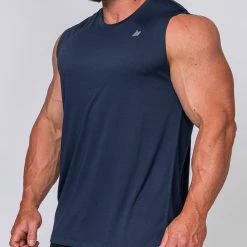 Flash Sale โญ Muscle Nation Running Tank - Navy ๐ฅ 11 Muscle Nation Running Tank - Navy