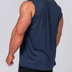 Flash Sale โญ Muscle Nation Running Tank - Navy ๐ฅ 12 Muscle Nation Running Tank - Navy