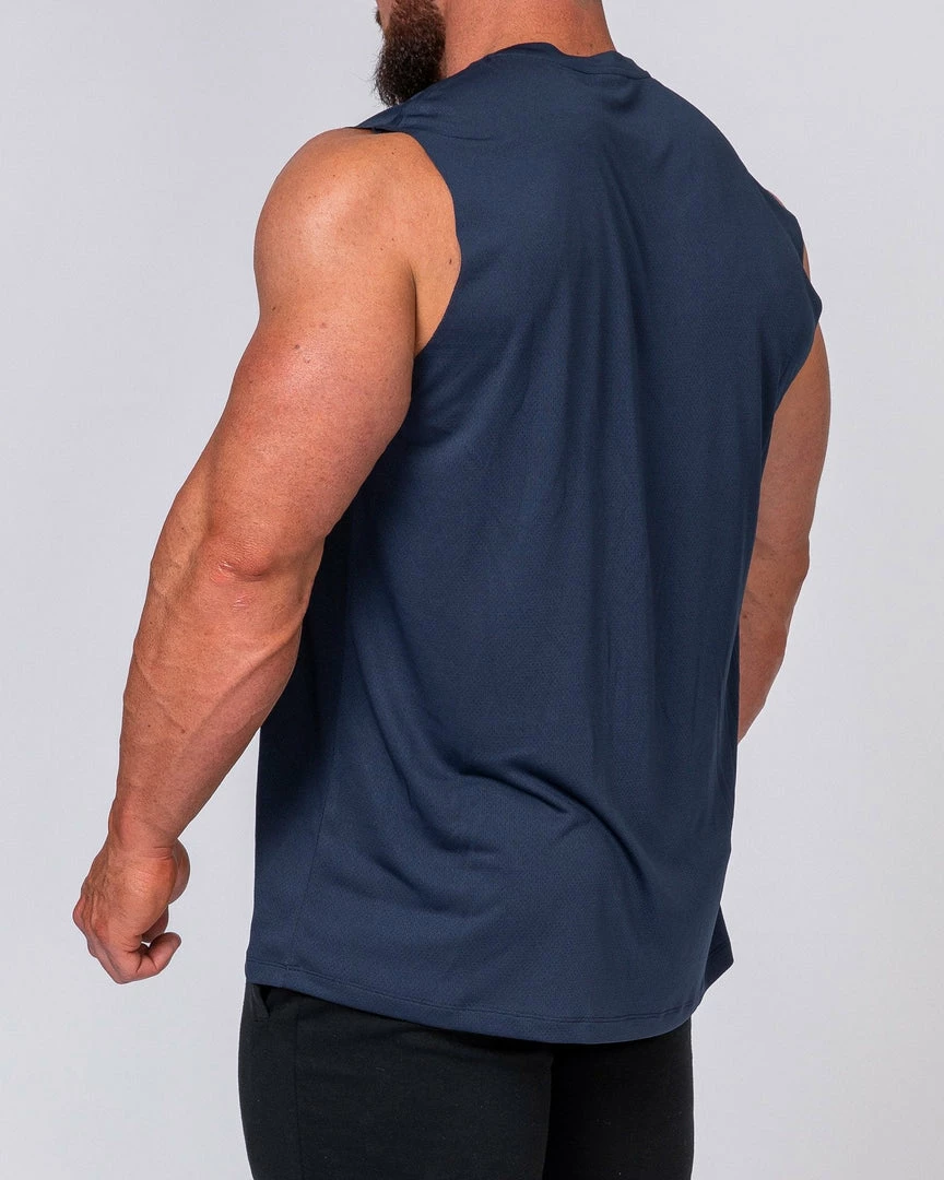 Flash Sale โญ Muscle Nation Running Tank - Navy ๐ฅ 7 Muscle Nation Running Tank - Navy