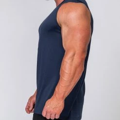 Flash Sale โญ Muscle Nation Running Tank - Navy ๐ฅ 13 Muscle Nation Running Tank - Navy