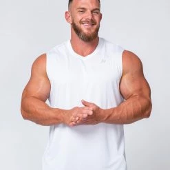 Muscle Nation Running Tank - White