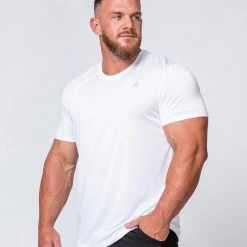 Muscle Nation Running Tee - White Mens