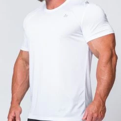 Muscle Nation Running Tee - White Mens