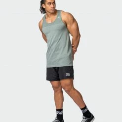 Muscle Nation Seamless Tank - Khaki Marl