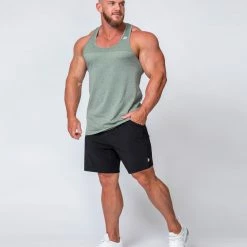 Muscle Nation Seamless Tank - Khaki Marl