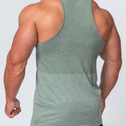 Muscle Nation Seamless Tank - Khaki Marl