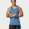 Muscle Nation Seamless Tank - Navy Marl Mens