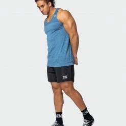 Muscle Nation Seamless Tank - Navy Marl Mens