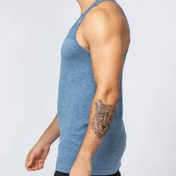 Muscle Nation Seamless Tank - Navy Marl Mens