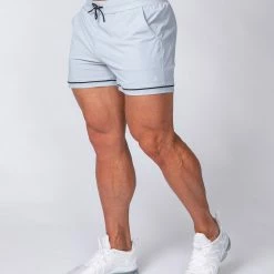 Muscle Nation Mens Squat Shorts - Grey/ Black