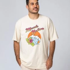 Muscle Nation Mens Surf Tee - Sand