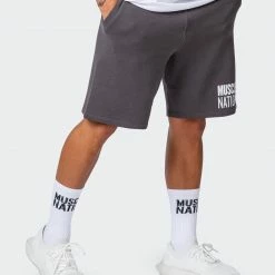 Muscle Nation Mens Unwind Shorts - Charcoal