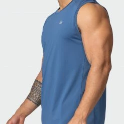 Muscle Nation Ventilation Tank - Denim Blue In The Limelight