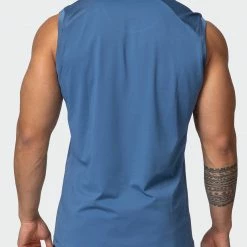 Muscle Nation Ventilation Tank - Denim Blue In The Limelight