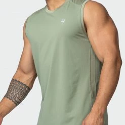 Muscle Nation Ventilation Tank - Sage Green